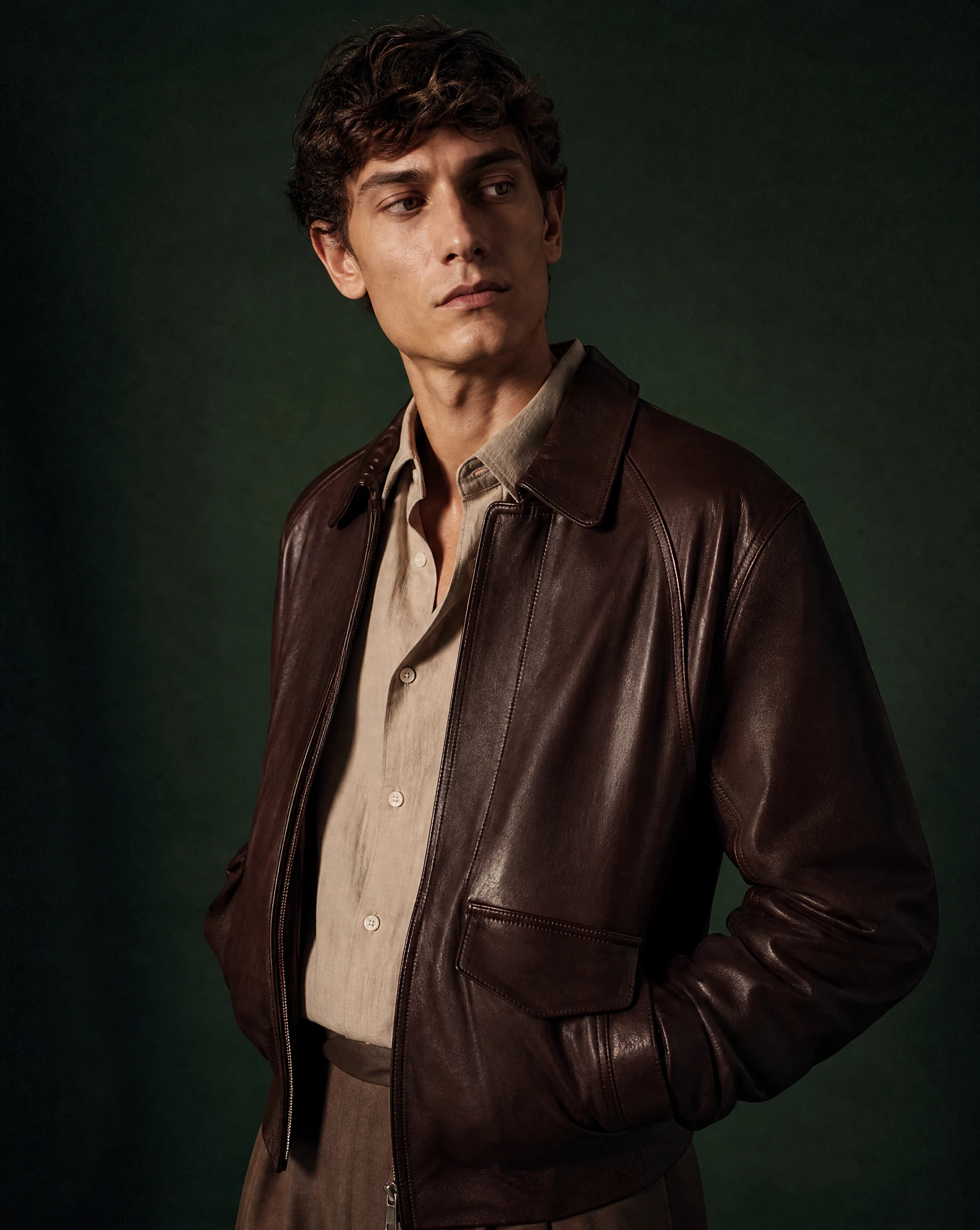 Jacket pockets three-quarter